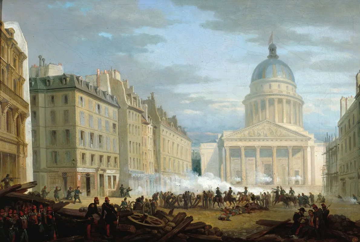 Prise Du Pantheon Vue De La Rue Soufflot Le 24 Juin 1848 Actuel 5eme Arrondissement