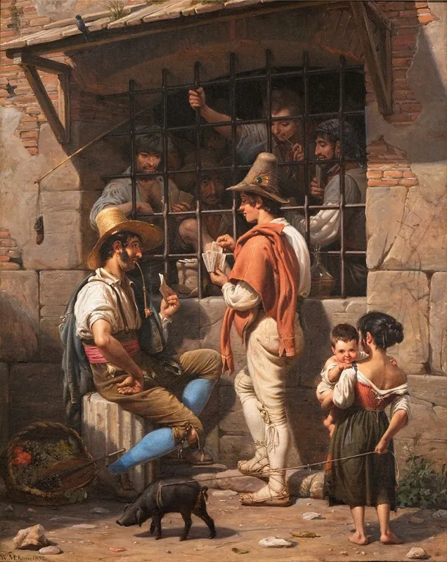 Prison Scene In Rome Wall Art by Wilhelm Marstrand - High-Resolution Digital Print