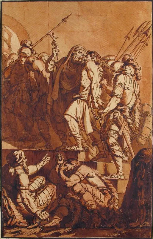 Prisoners Led Out Of A Dungeon Wall Art by Philippe Louis Parizeau - High-Resolution Digital Print