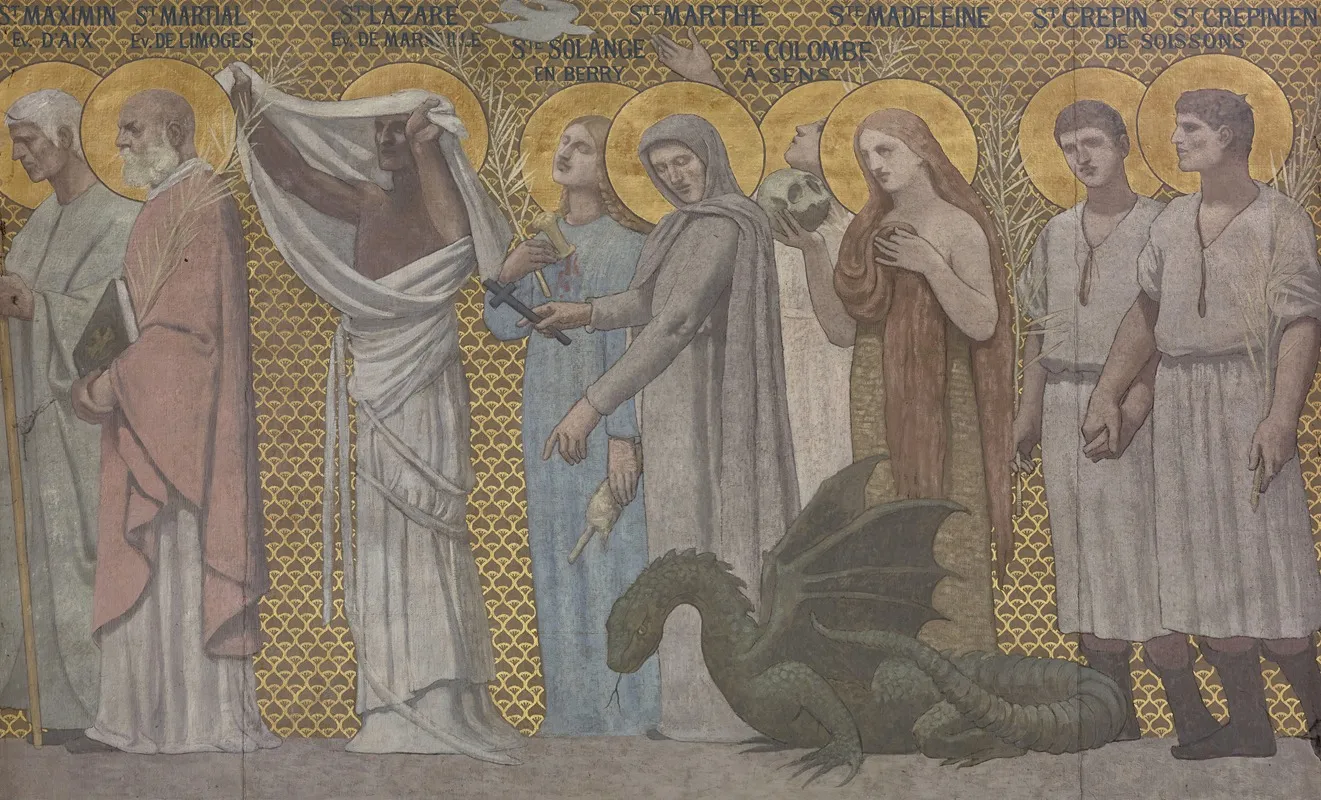 Procession De Saints Martyrs 3 Wall Art by Pierre Puvis de Chavannes - High-Resolution Digital Print
