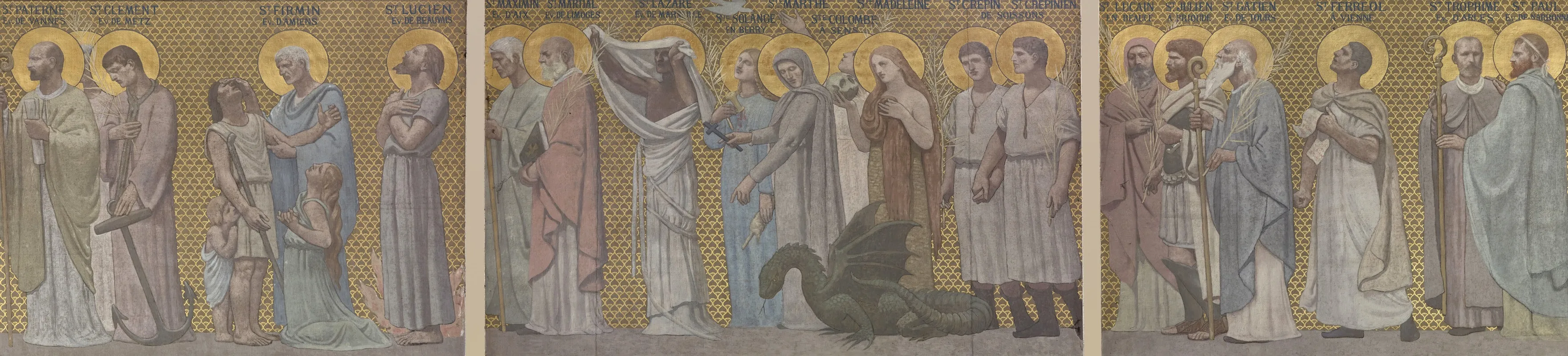 Procession De Saints Martyrs Wall Art by Pierre Puvis de Chavannes - High-Resolution Digital Print