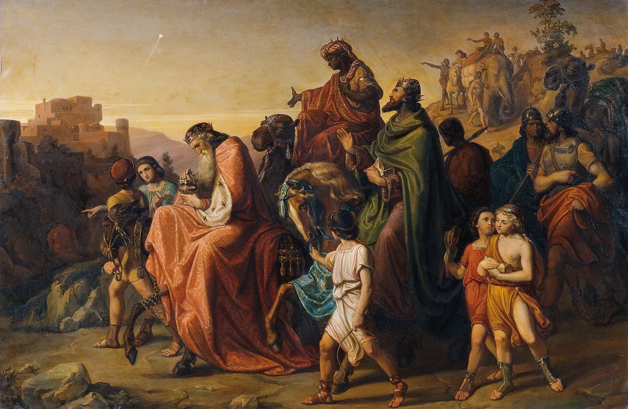 Procession Of The Three Kings Wall Art by August Wörndle - High-Resolution Digital Print