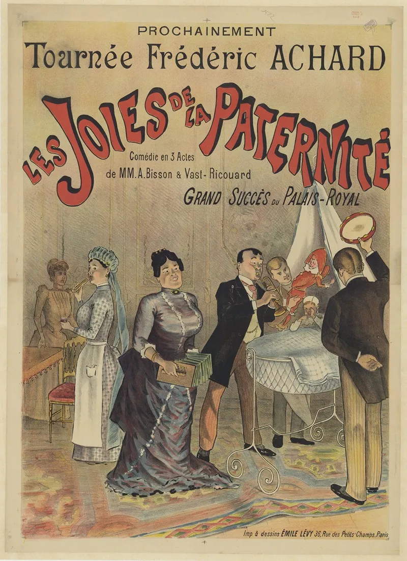 Prochainement Tournee Frederic Achard Les Joies De La Paternite Wall Art by Imp. Emile Lévy - High-Resolution Digital Print