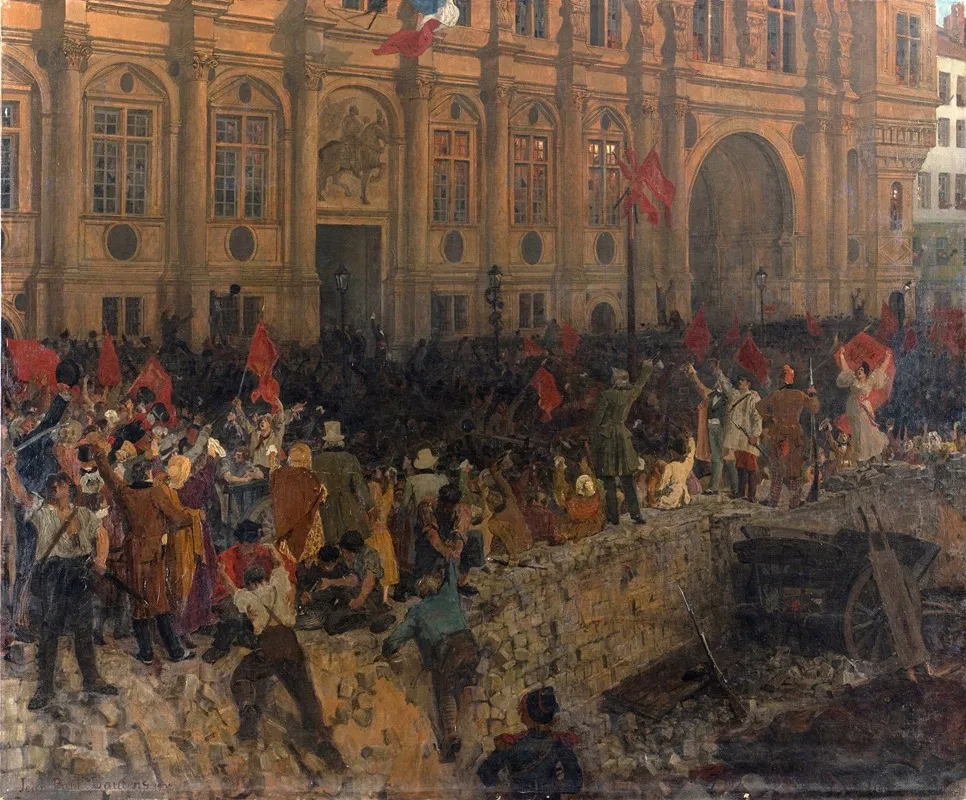 Proclamation De La Republique Le 24 Fevrier 1848 Wall Art by Jean-Paul Laurens - High-Resolution Digital Print