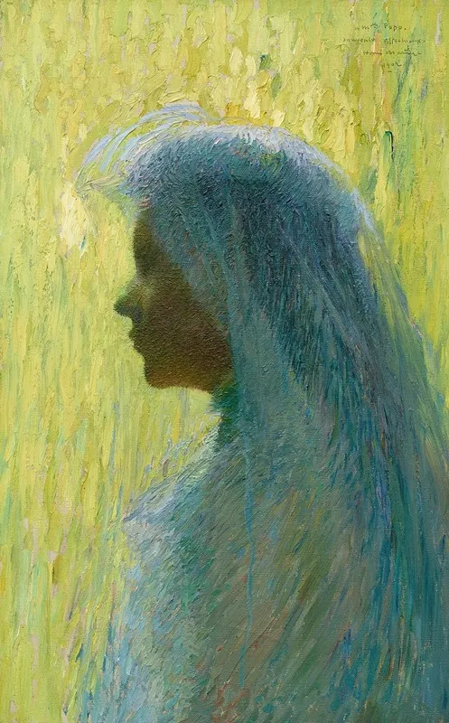 Profil Au Voile Wall Art by Henri Martin - Canvas Print