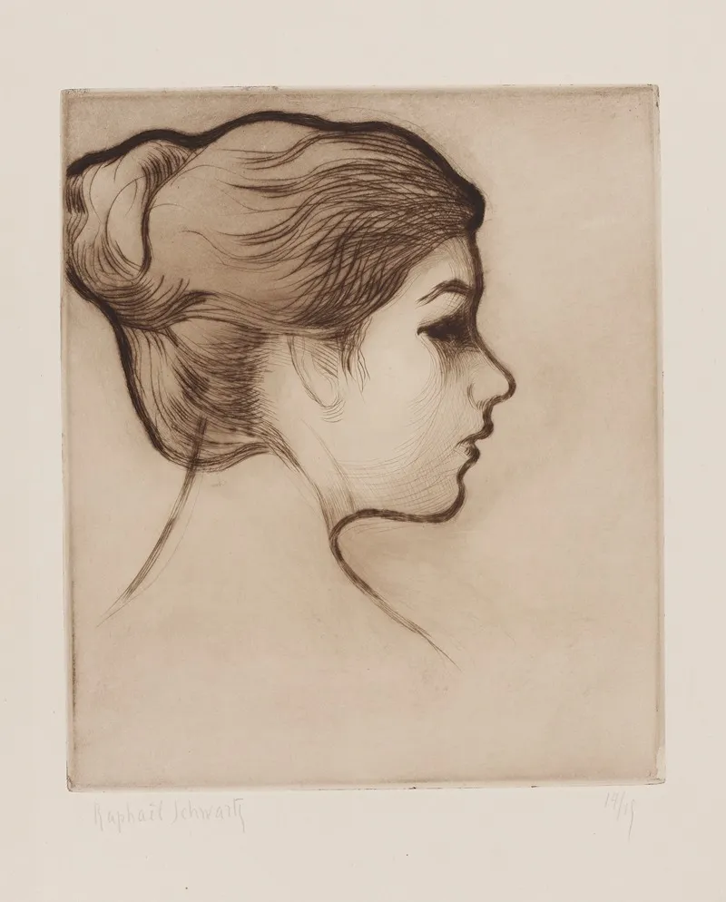 Profil De Femme 4 Wall Art by Raphael Schwartz - High-Resolution Digital Print