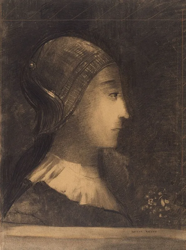 Profil De Femme A Droite Wall Art by Odilon Redon - High-Resolution Digital Print