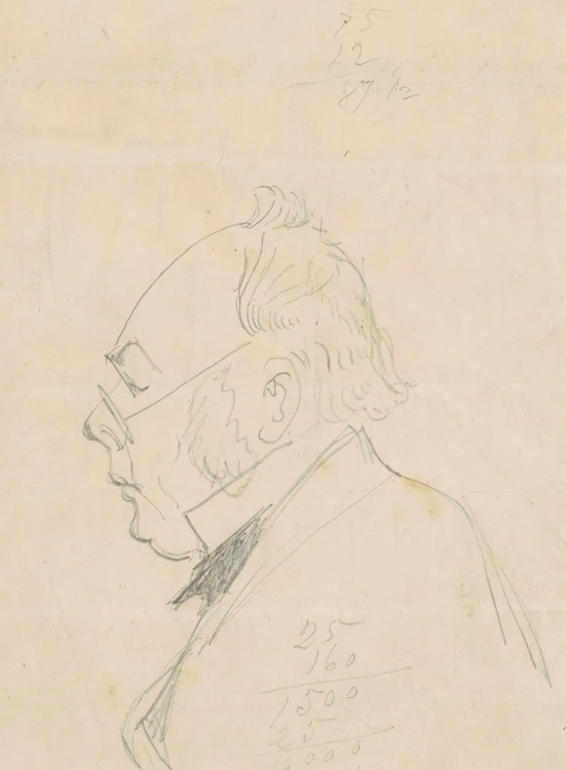 Profile Of A Man Wall Art by Emanuel Gottlieb Leutze - High-Resolution Digital Print