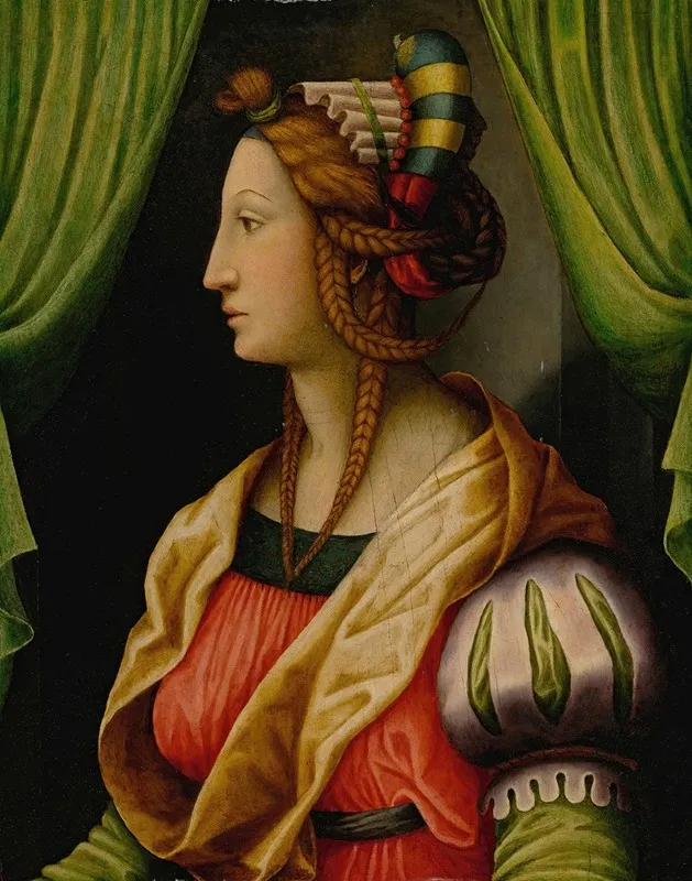 Profile Of A Woman A Testa Ideale Wall Art by Antonio di Donnino del Mazziere - High-Resolution Digital Print