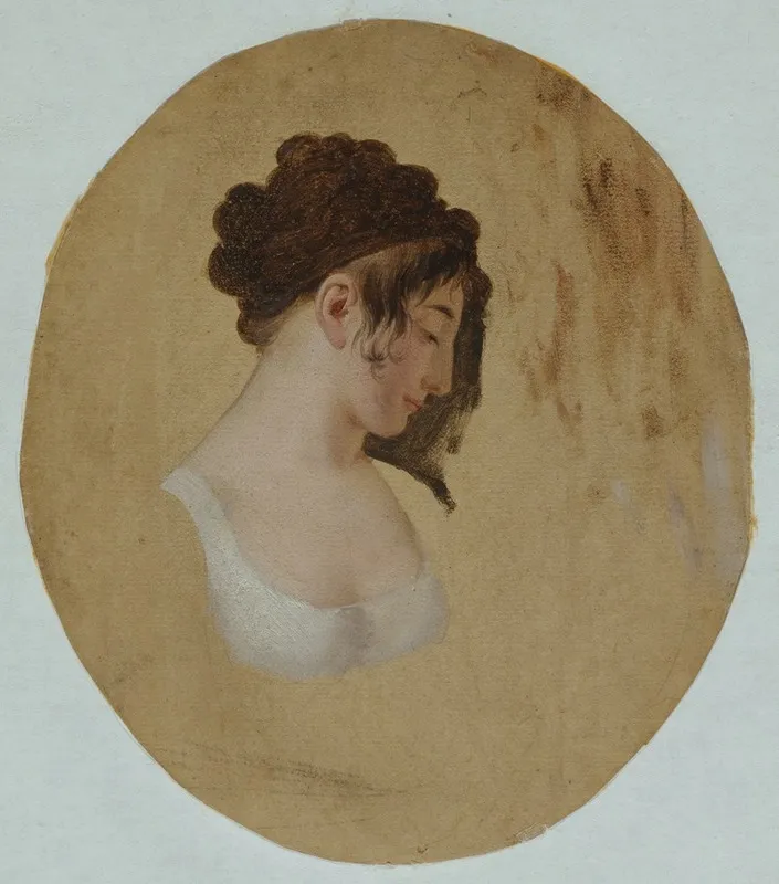 Profile Of A Young Womans Head Wall Art by Louis-Léopold Boilly - High-Resolution Digital Print