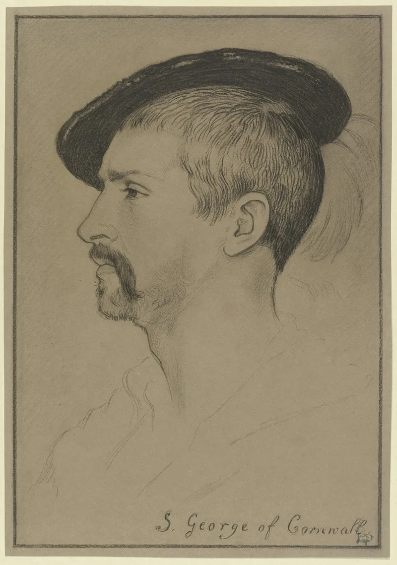 Profilkopf Des Simon George Of Cornwall Faksimile Der Hans Holbeinschen Zeichnung