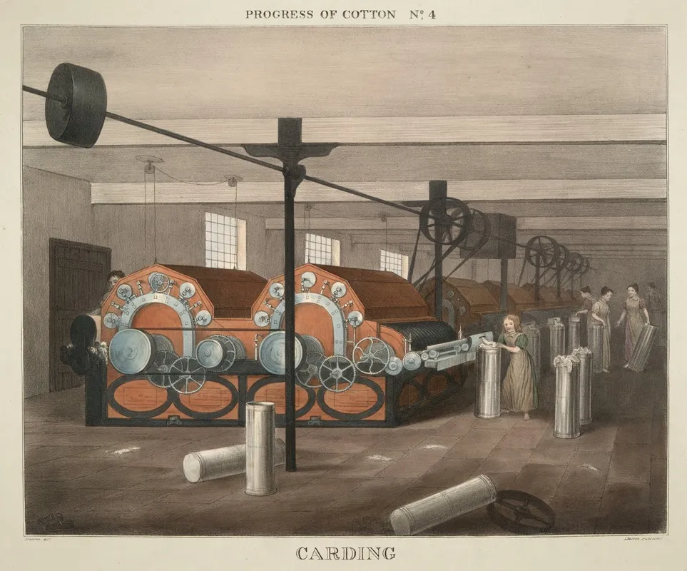 Progress Of Cotton 1 Cotton Plantation Wall Art by James Richard Barfoot - High-Resolution Digital Print