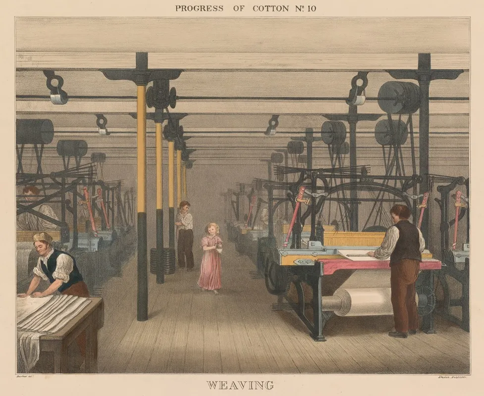 Progress Of Cotton 10 Weaving Wall Art by James Richard Barfoot - High-Resolution Digital Print