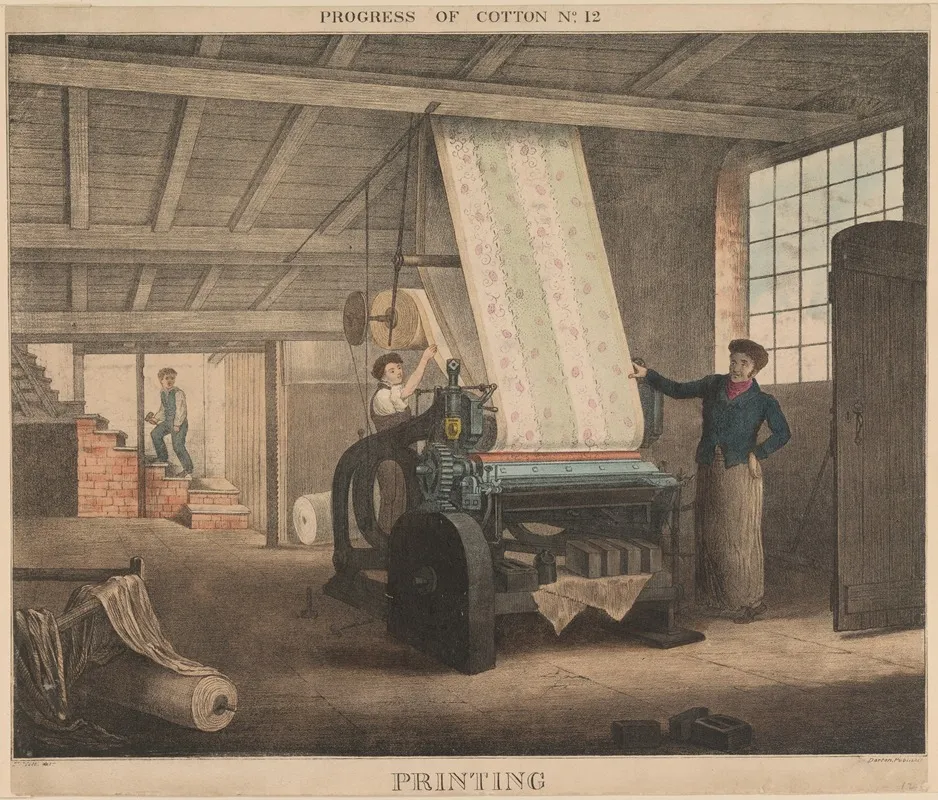 Progress Of Cotton 12 Printing by James Richard Barfoot - High-Resolution Digital Print