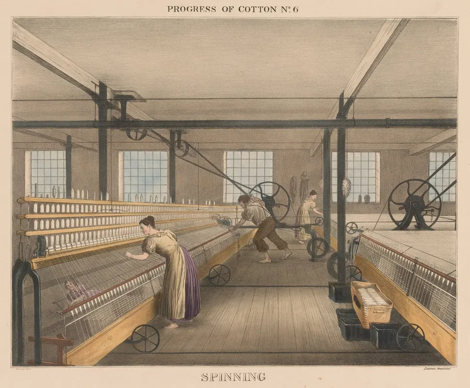 Progress Of Cotton 6 Spinning Wall Art by James Richard Barfoot - High-Resolution Digital Print