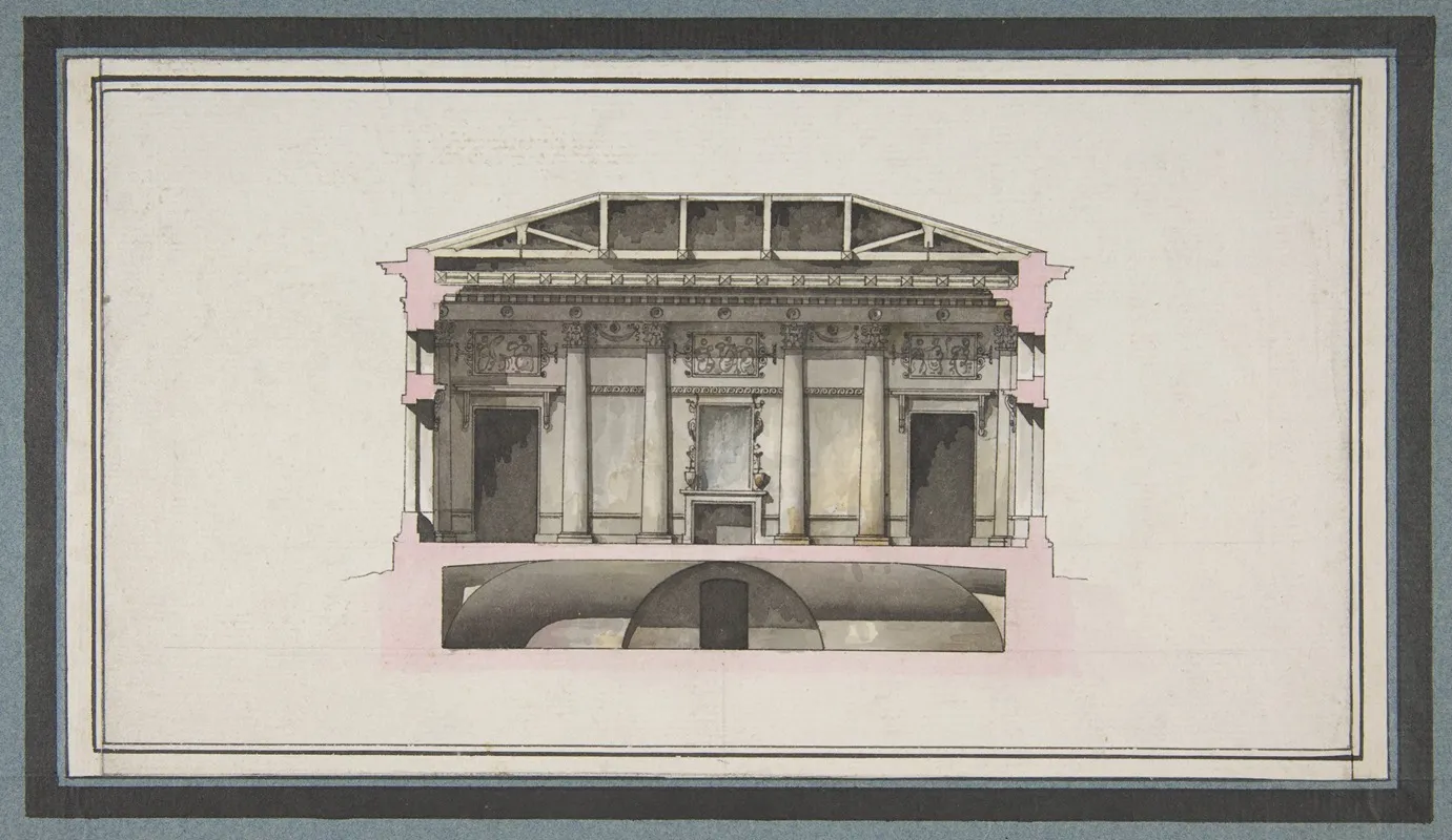 Project For The Alexander Palace Tsarskoe Selo Section Wall Art by Giacomo Quarenghi - High-Resolution Digital Print