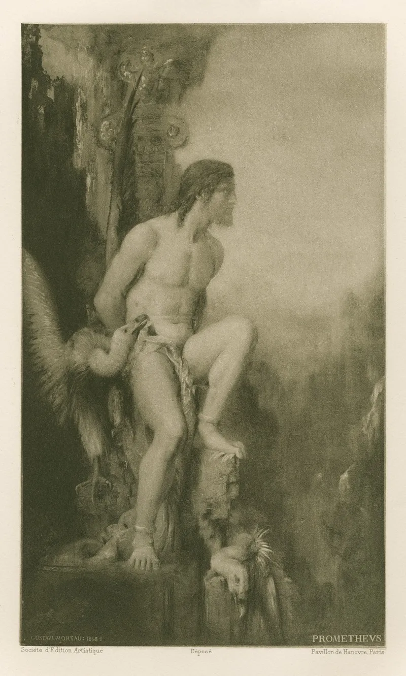 Promethee Wall Art by Gustave Moreau - High-Resolution Digital Print