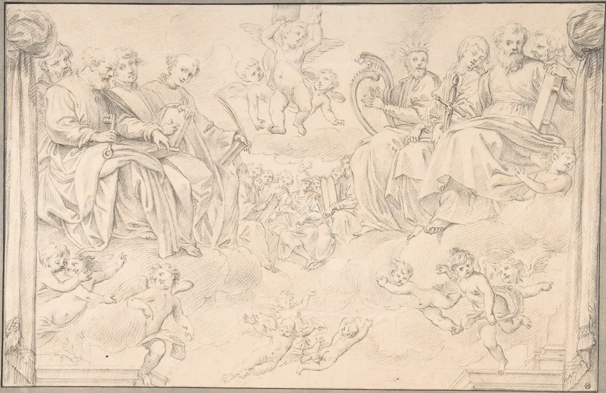 Prophets And Saints In Glory After Bernardino Poccetti Wall Art by Santi Pacini - High-Resolution Digital Print