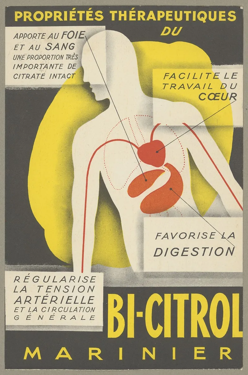 Proprietes Therapeutiques Du Bi Citrol Marinier Wall Art by Laboratoire Marinier - High-Resolution Digital Print