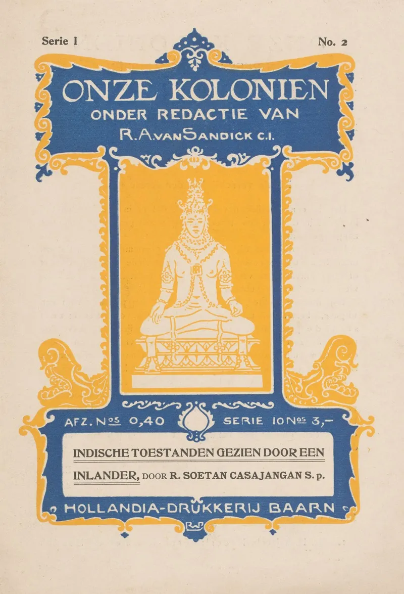 Prospectus Van De Onze Kolonien Reeks Van Hollandia Drukkerij Te Baarn Wall Art by Reinier Willem Petrus de Vries - High-Resolution Digital Print