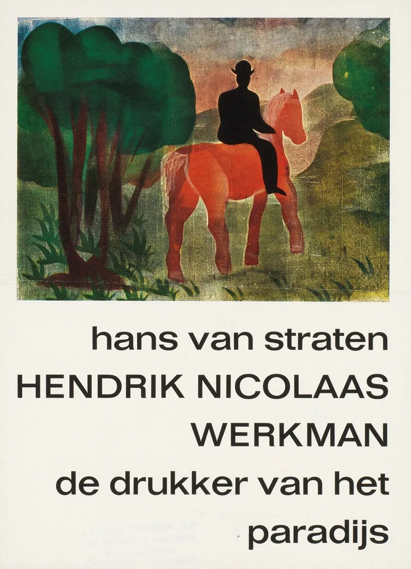 Prospectus Voor Hans Van Straten Hendrik Nicolaas Werkman De Drukker Van Het Paradijs 1963