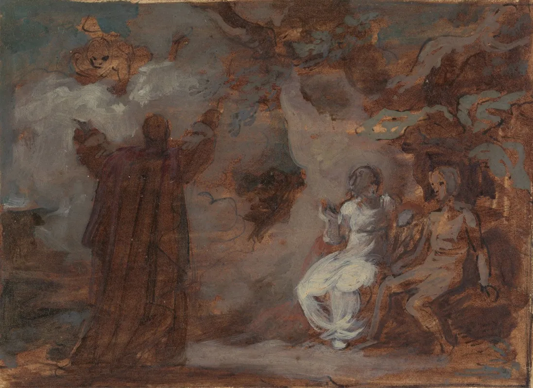 Prospero Conjuring A Masque For Ferdinand And Miranda Wall Art by Robert Smirke - High-Resolution Digital Print
