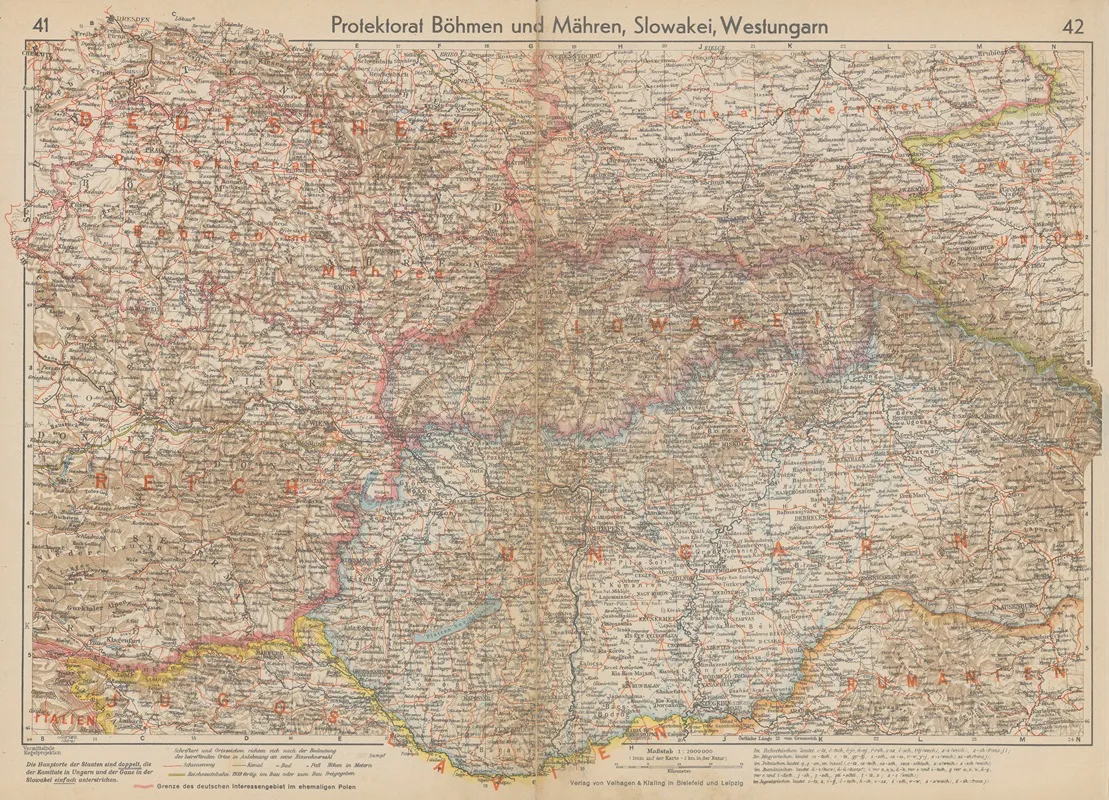 Protektorat Bohmen Und Mahren Slowakei Und Westungarn Wall Art by Wolfgang Preuss - High-Resolution Digital Print