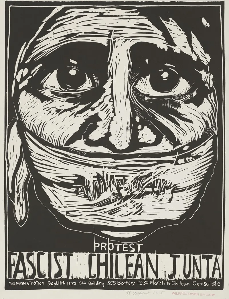 Protest Fascist Chilean Junta Wall Art by Rachael Romero - High-Resolution Digital Print