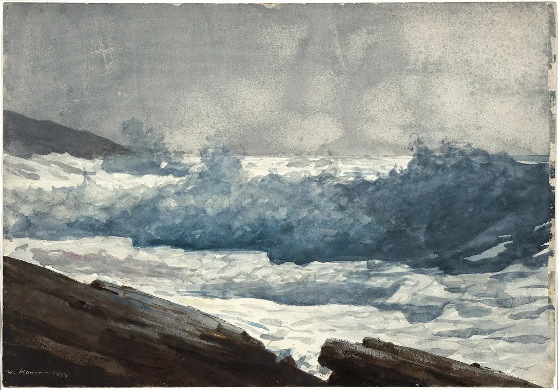 Prouts Neck Breakers Wall Art by Winslow Homer - High-Resolution Digital Print