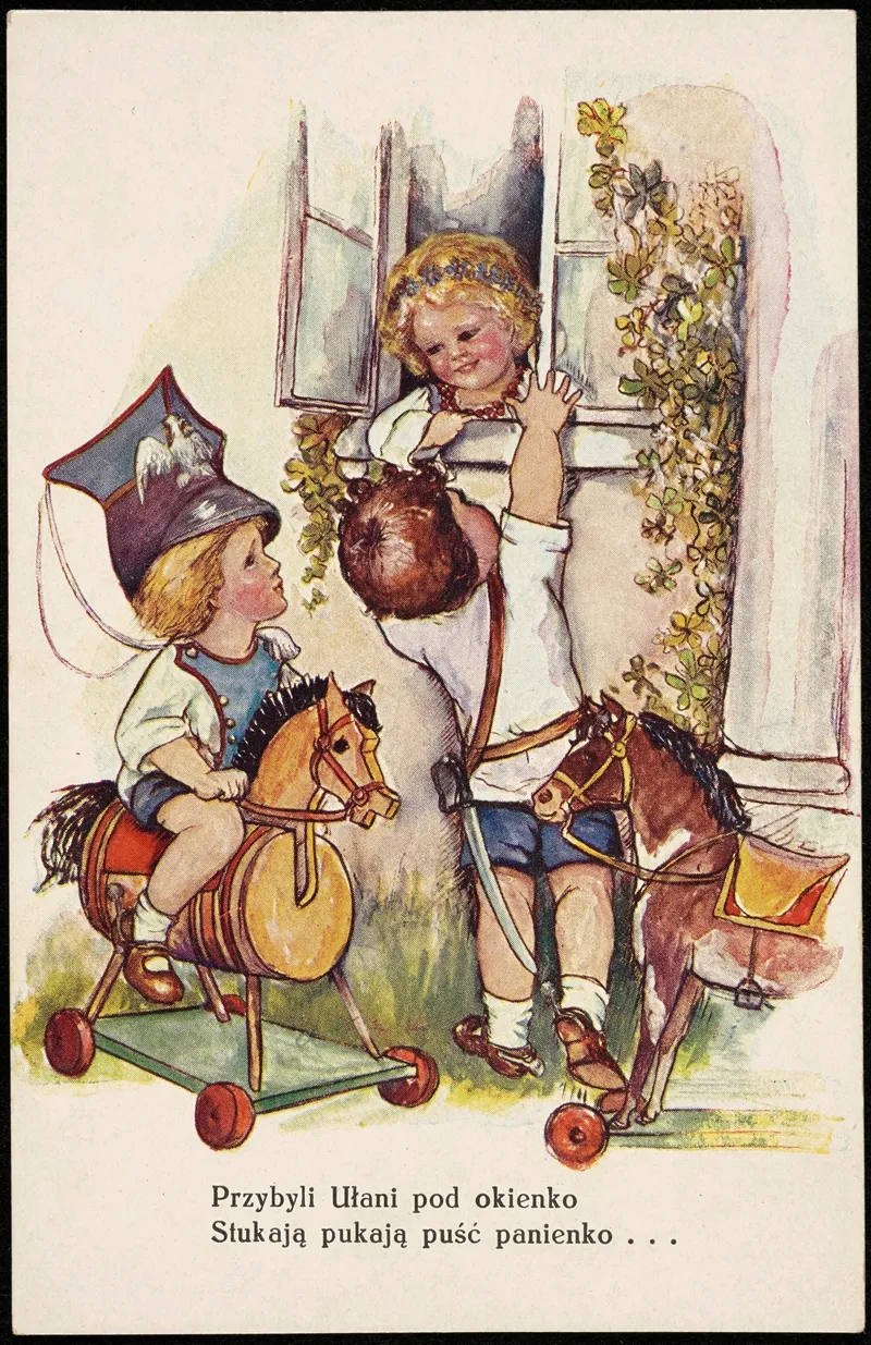 Przybyli Ulani Pod Okienko Stukaja Pukaja Pusc Panienko Wall Art by A. Ursyn - High-Resolution Digital Print