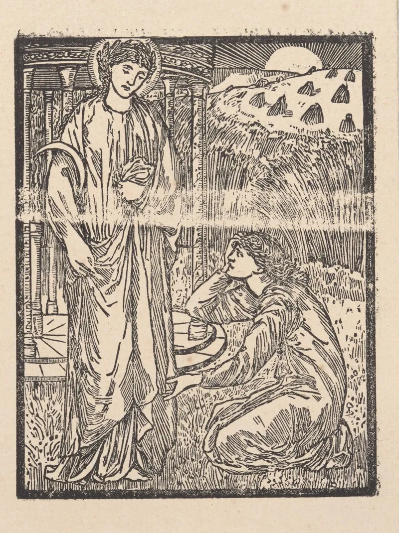 Psyche Praying To Ceres Wall Art by Sir Edward Coley Burne-Jones - High-Resolution Digital Print