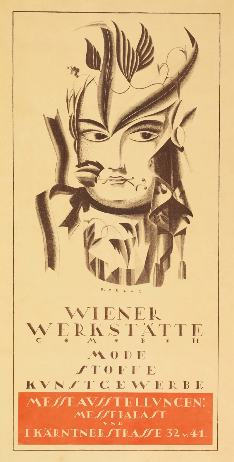 Public Exhibition Of Fashion Fabrics Decorative Arts From The Vienna Workshops Exhibition Hall In The Karnterstrasse 32 V 41