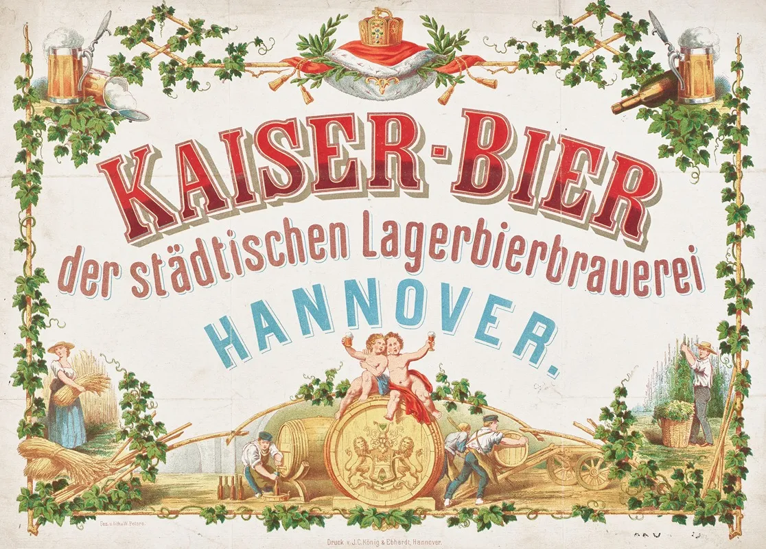 Publicity For Kaiser Bier Wall Art by J. C. König &amp; Ebhardt    - High-Resolution Digital Print