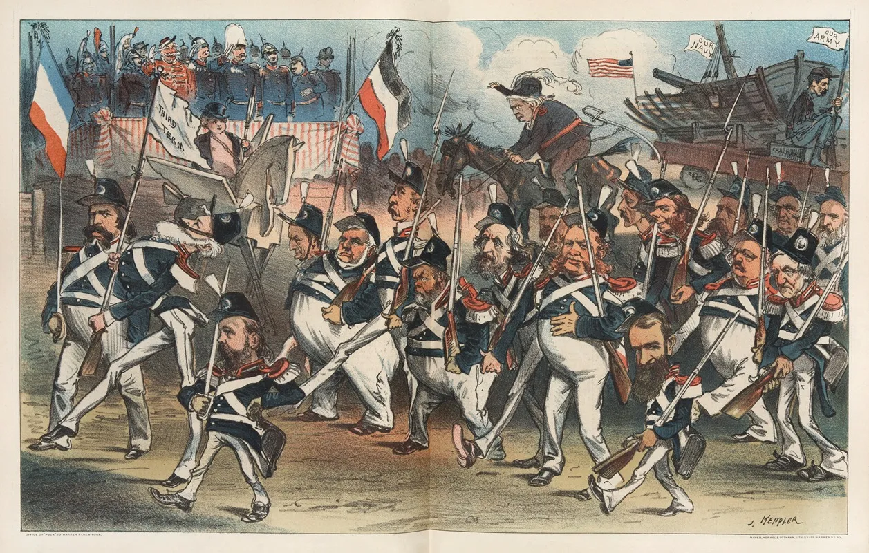 Pucks Own Yorktown Celebration Wall Art by Joseph Ferdinand Keppler - High-Resolution Digital Print