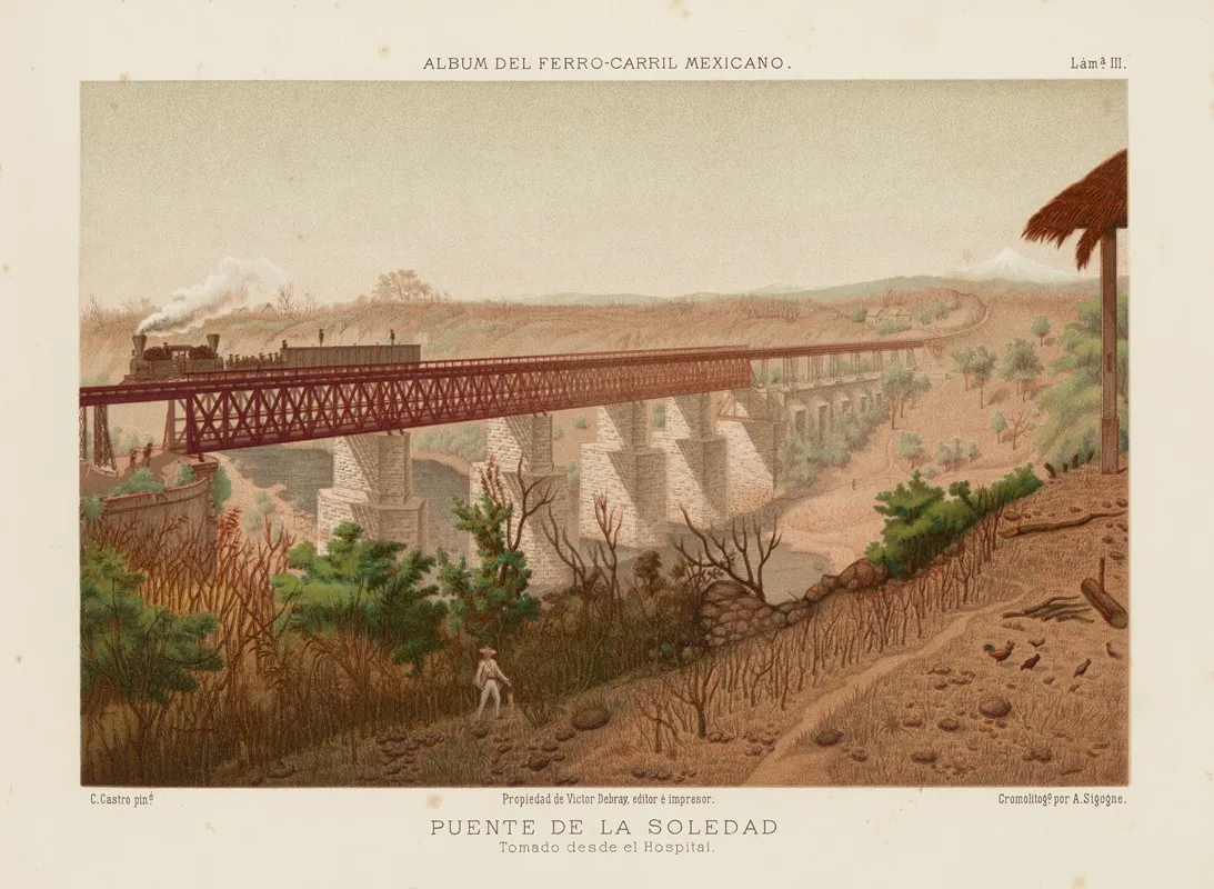 Puente De La Soledad Tomado Desde El Hospital Plate 3