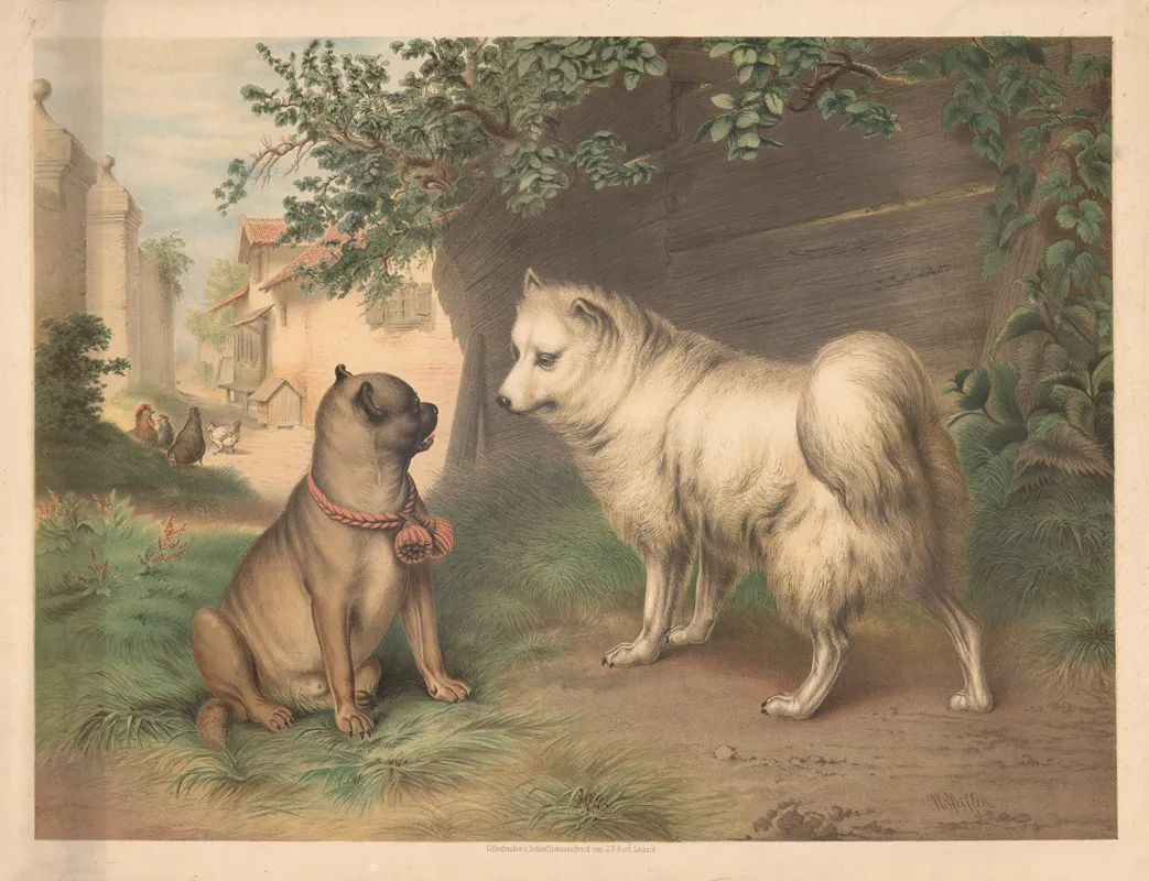 Pug And Spitz Wall Art by Otto Speckter - High-Resolution Digital Print