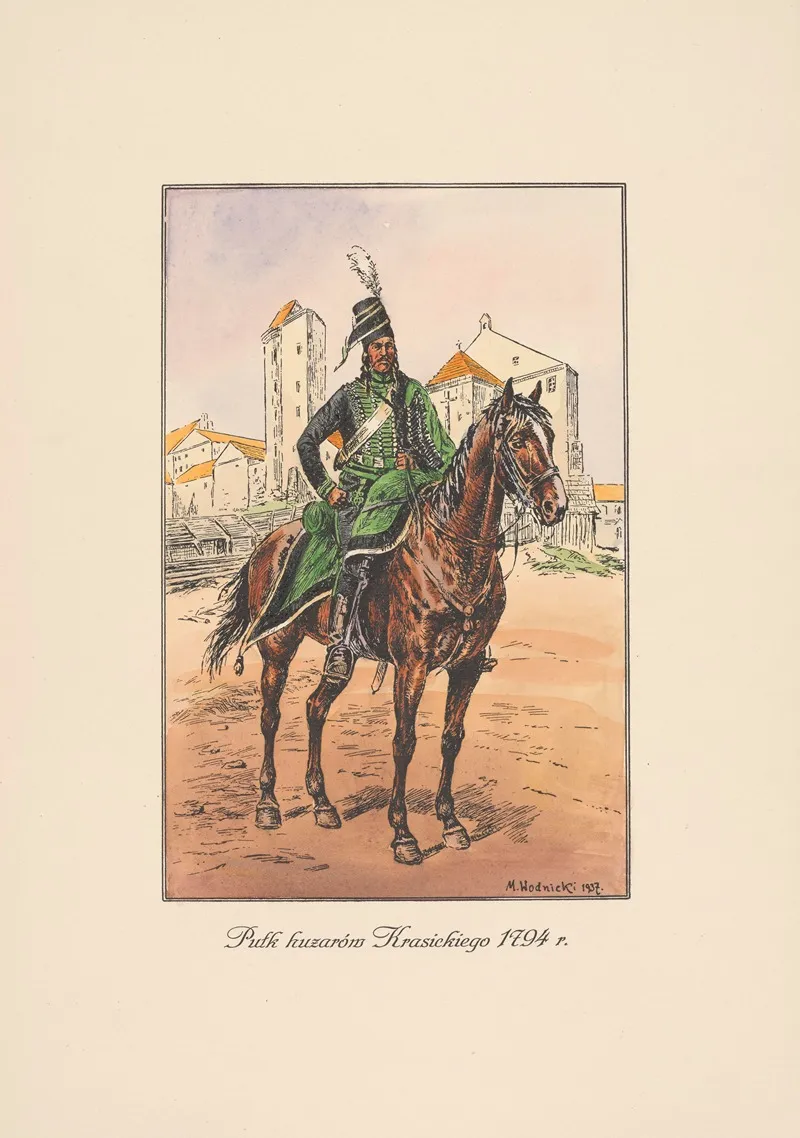 Pulk huzarow krasickiego 1794 r Wall Art by Mieczysław Kazimierz Wodnicki - High-Resolution Digital Print