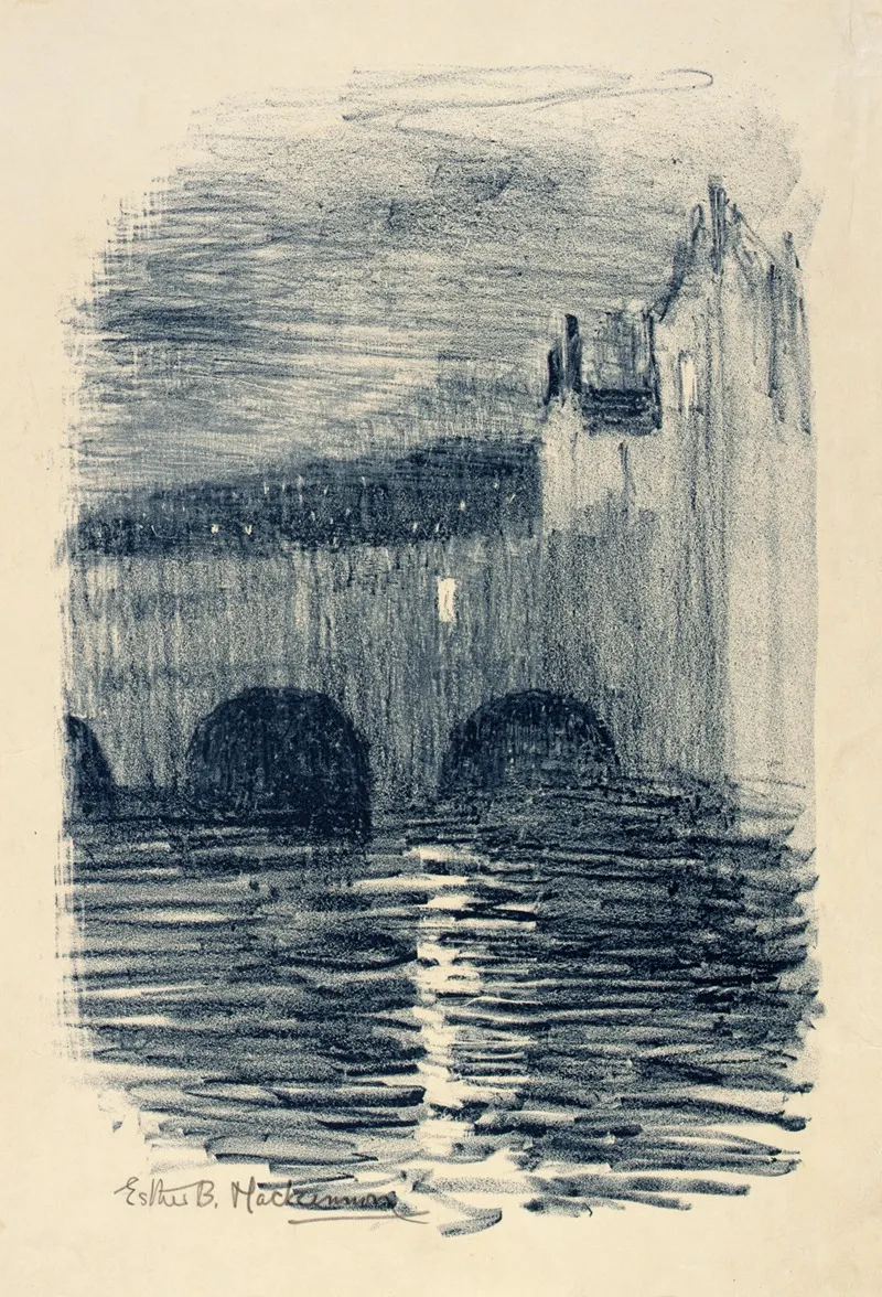 Pulteney Bridge Bath twilight Wall Art by Esther Blaikie MacKinnon - High-Resolution Digital Print