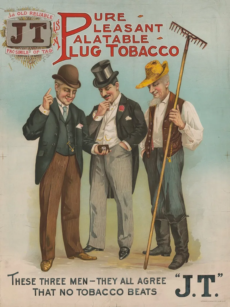 Pure Pleasant Palatable Plug Tobacco These Three Men They All Agree That No Tobacco Beats J T