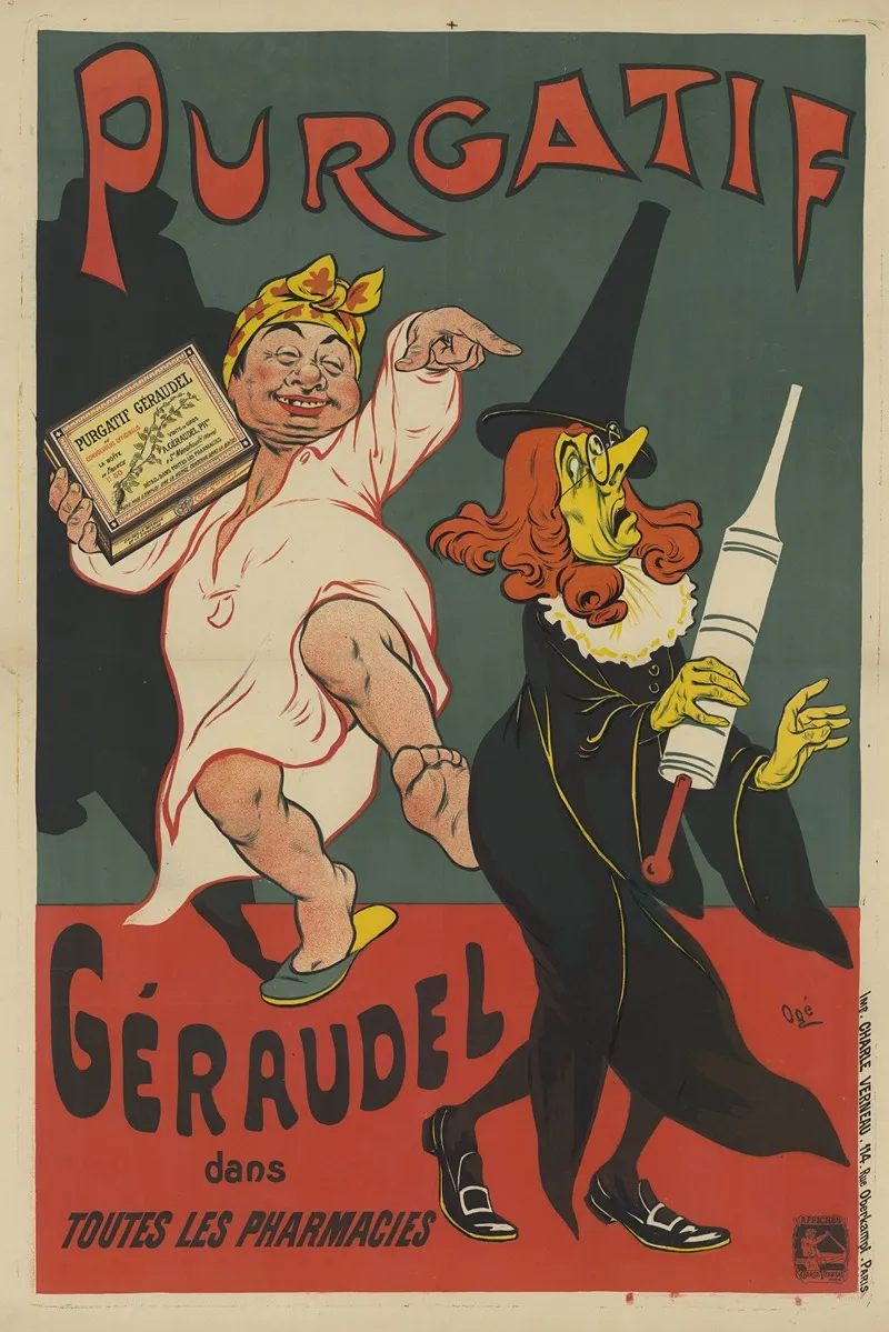 Purgatif Geraudel Dans Toutes Les Pharmacies Wall Art by Eugène Ogé - High-Resolution Digital Print