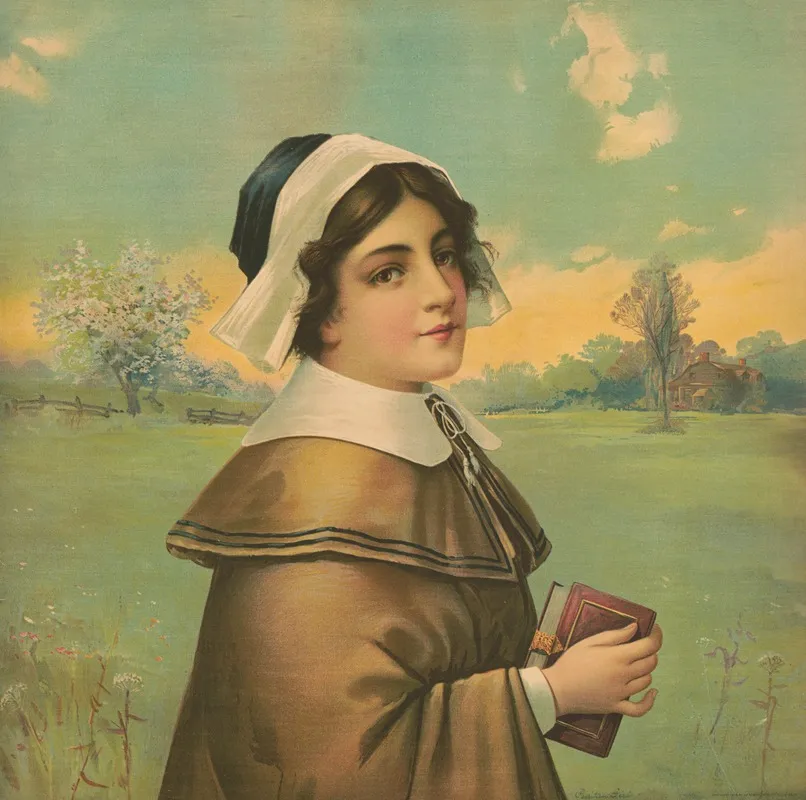 Puritan Girl Wall Art by Campbell, Metzger &amp; Jacobson - High-Resolution Digital Print