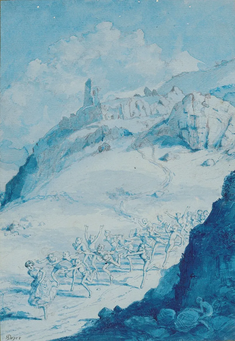 Pursued By Elves Wall Art by Richard Doyle - High-Resolution Digital Print