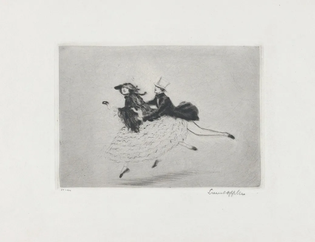 Pursuit 2 Wall Art by Ernst Oppler - High-Resolution Digital Print