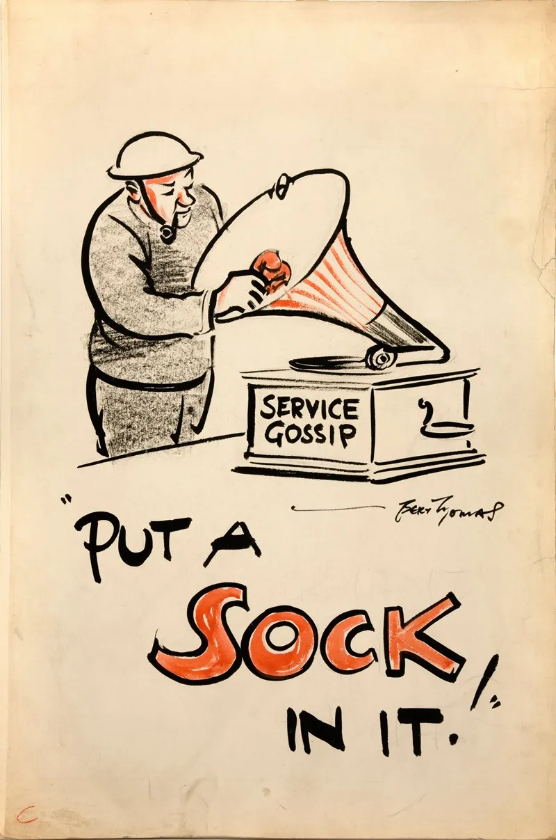Put A Sock In It Wall Art by Bert Thomas - High-Resolution Digital Print