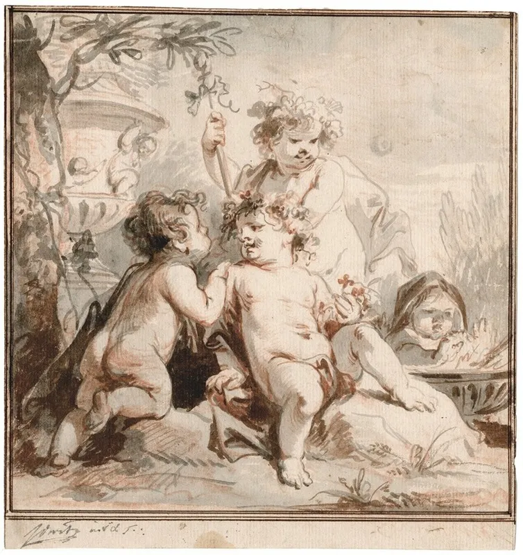 Putti Als Allegorie Van De Vier Jaargetijden
