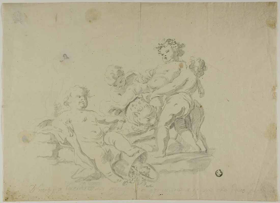Putti Bacchanal Wall Art by Carlo Amalfi - High-Resolution Digital Print