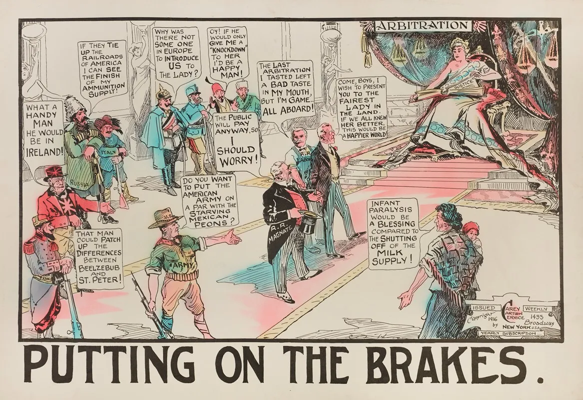 Putting On The Brakes Wall Art by Carey Cartoon Service - High-Resolution Digital Print