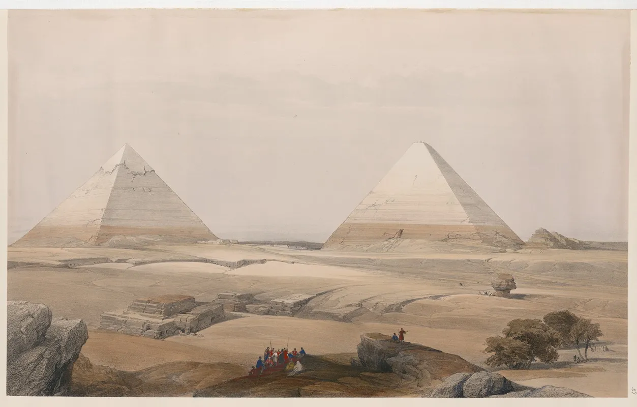 Pyramids Of Geezeh Giza Wall Art by David Roberts - High-Resolution Digital Print