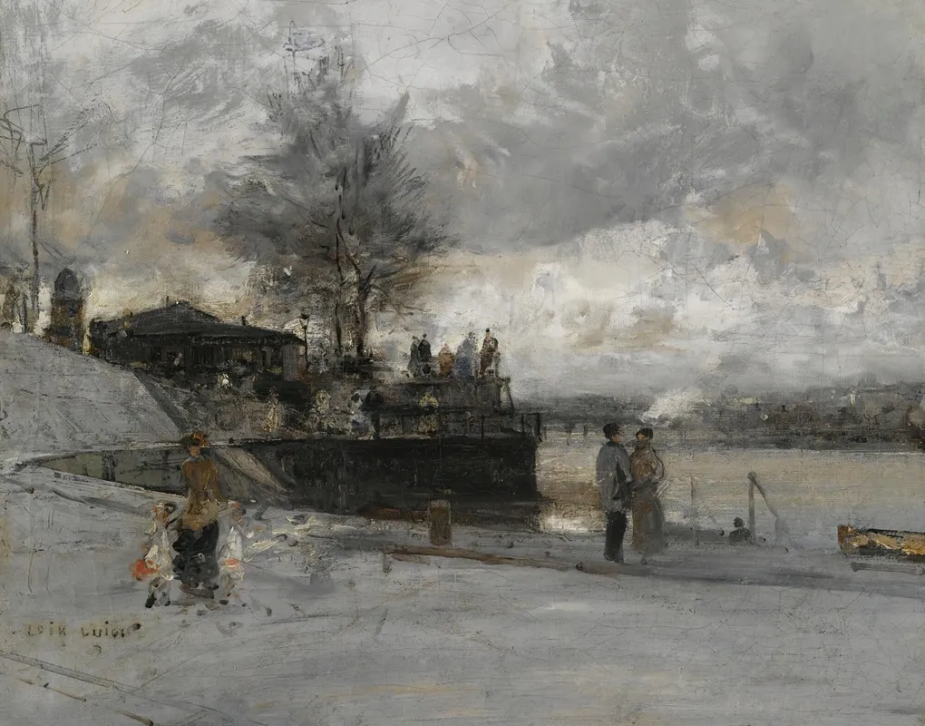 Quai Au Bord De La Seine Paris