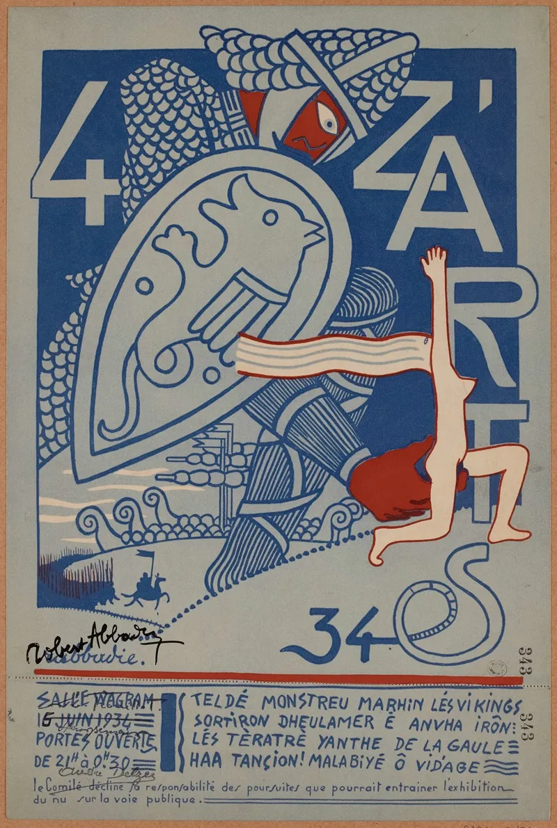 Quatzarts 15 Juin 1934 A La Salle Wagram Theme Les Vikings